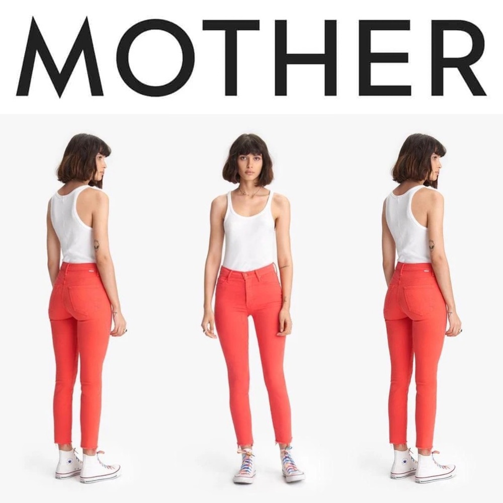 MOTHER DENIM THE STUNNER ANKLE FRAY in play date